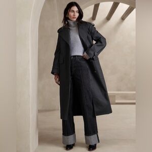 NWT! Banana Republic Black Timeless Trench Coat - Multiple Sizes